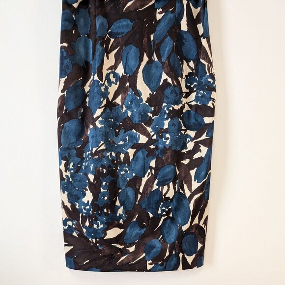 Donna Ricco Tulip Floral Pattern Sweetheart V-Neck Sheath Midi Dress - Picture 4 of 7